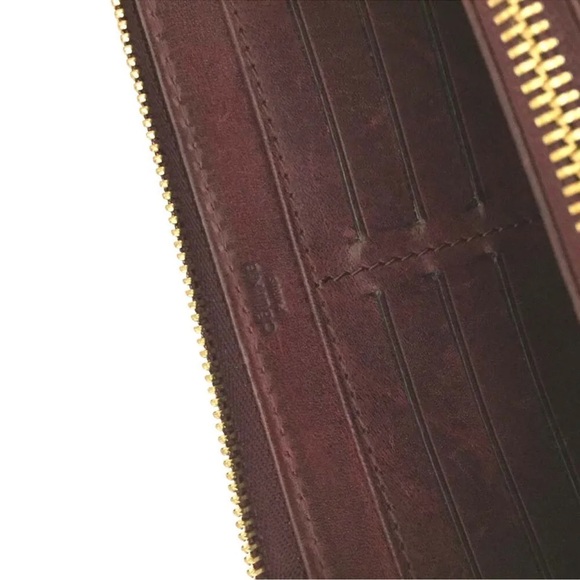 CELINE Macadam Camvas Leather Zip Around Long Wallet /1K2333 - Picture 8 of 8